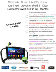 9" Android MP3 Car Player For Nissan Juke J15 GPS Stereo Radio Head Unit Fascia