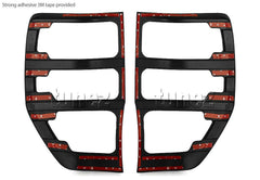 Matte Black Front Tail Rear Light Lamp Cover Ford Ranger T6 Wildtrak 2011-2014 Matte Black Front Tail Rear Light Lamp Cover Ford Ranger T6 Wildtrak 2011-2014