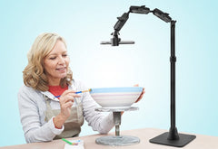 Arkon Pro Phone Stand for Live Streaming Baking Crafting Stamping and Art or Tutorial Videos Black Retail Arkon Pro Phone Stand for Live Streaming Baking Crafting Stamping and Art or Tutorial Videos Black Retail