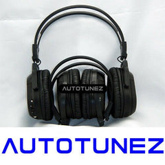 2X WIRELESS IR CORDLESS Dual Channel Stereo Headphones Infrared Pair