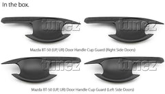 4x Matte Black Door Handle Cup Guard Cover For Mazda BT50 BT-50 UP UR 2012-2019 4x Matte Black Door Handle Cup Guard Cover For Mazda BT50 BT-50 UP UR 2012-2019