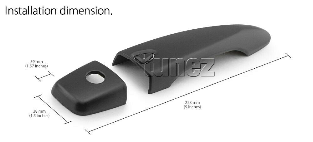 Matte Black Keyless Smart Key Door Handle Cover For Nissan Navara NP300 D23
