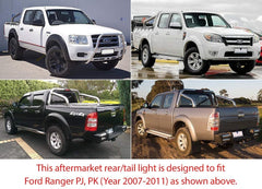 Left Side Replacement Rear Tail Light Lamp for Ford Ranger PJ PK 2007-2011 Ute Left Hand Side XL XL Hi-Rider XLT XLT Hi-Rider Wildtrak New Facelift Edition With Bulbs & Globe Left Side Replacement Rear Tail Light Lamp for Ford Ranger PJ PK 2007-2011 Ute Left Hand Side XL XL Hi-Rider XLT XLT Hi-Rider Wildtrak New Facelift Edition With Bulbs & Globe