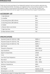 Nakamichi NGO-D900.1 Car Stereo Amplifier DSP 2000 Watts Maximum Power Bass Boost Nakamichi NGO-D900.1 Car Stereo Amplifier DSP 2000 Watts Maximum Power Bass Boost