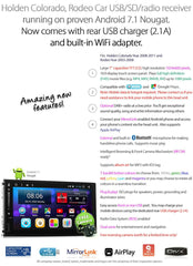 Holden Colorado Rodeo Android Car Player MP3 Stereo Radio Head Unit USB GPS MP4