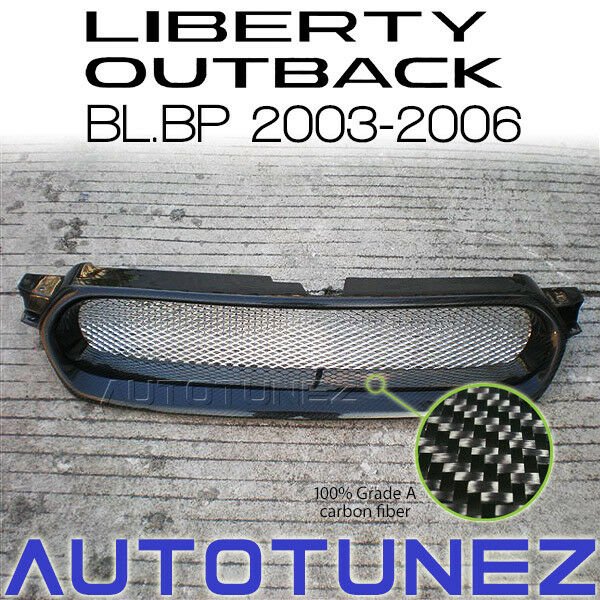 Carbon Fiber Front Grill For Subaru Liberty Outback STI BL BP 2003-2006 Black Carbon Fiber Front Grill For Subaru Liberty Outback STI BL BP 2003-2006 Black