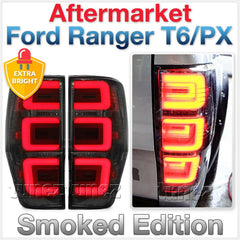 Smoked LED Tail Rear Lamp Light For Ford Ranger PX T6 MK2 XL XLT XLS Wildtrak