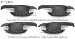 4x Door Handle Cup Guard Cover Matt Black For Toyota Hilux 2005-2015 KUN26 SR5 4x Door Handle Cup Guard Cover Matt Black For Toyota Hilux 2005-2015 KUN26 SR5