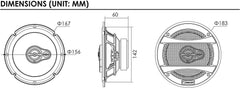 Nakamichi NSE1658 6.5-inches Car Stereo 3 Way Coaxial Speaker 360 Watts Peak Power 50-21kHz Frequency Response Nakamichi NSE1658 6.5-inches Car Stereo 3 Way Coaxial Speaker 360 Watts Peak Power 50-21kHz Frequency Response
