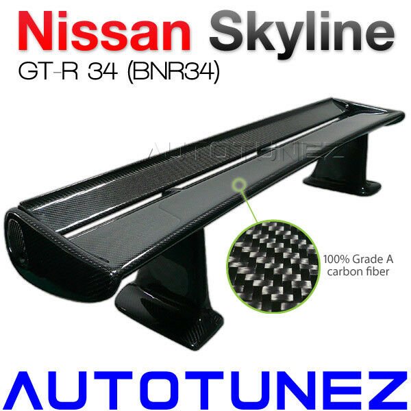 Carbon Fiber Spoiler Wing For Nissan Skyline GTR R34 R32 BNR34 Car Down Force Carbon Fiber Spoiler Wing For Nissan Skyline GTR R34 R32 BNR34 Car Down Force