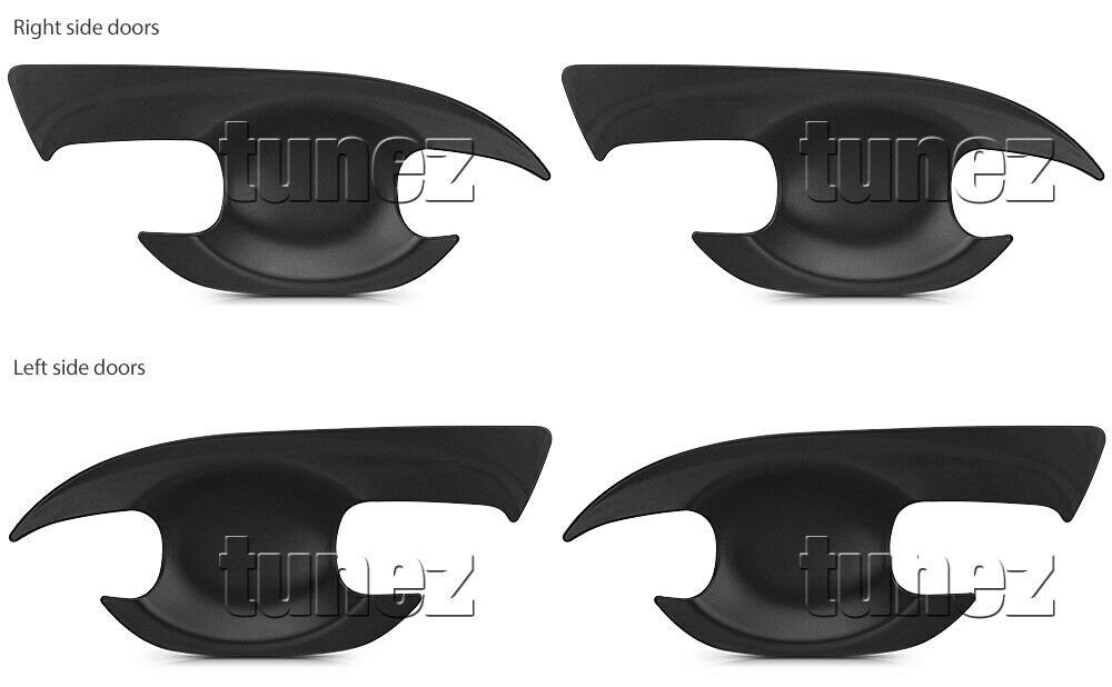 4x Door Handle Cup Guard Cover Matt Black For Nissan Navara NP300 D23