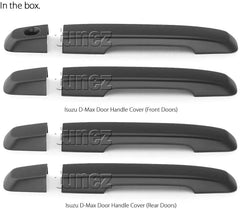 Matte Matt Black Key Door Handle Cover For Isuzu D-Max DMax RT50 RT85 MUX MU-X Matte Matt Black Key Door Handle Cover For Isuzu D-Max DMax RT50 RT85 MUX MU-X