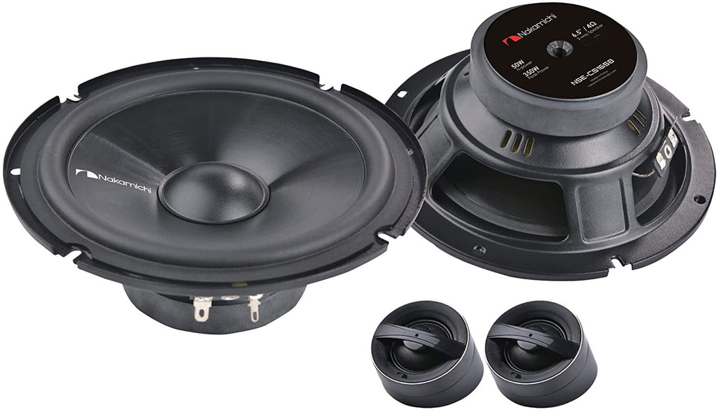 Nakamichi NSE-CS1658 6.5-inches Car Stereo 2 Way Component Speaker 350 Watts Peak Power 53-19.5kHz Frequency Response Nakamichi NSE-CS1658 6.5-inches Car Stereo 2 Way Component Speaker 350 Watts Peak Power 53-19.5kHz Frequency Response