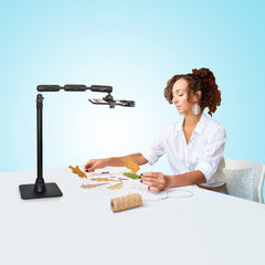 Arkon Pro Phone Stand for Live Streaming Baking Crafting Stamping and Art or Tutorial Videos Black Retail Arkon Pro Phone Stand for Live Streaming Baking Crafting Stamping and Art or Tutorial Videos Black Retail