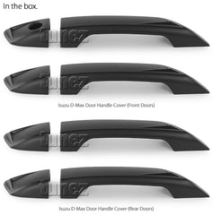 Black Door Handle Guard Cover Protector For Isuzu D-Max DMax RG 2021 2022 Black Door Handle Guard Cover Protector For Isuzu D-Max DMax RG 2021 2022