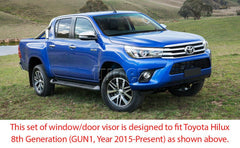 Window Door Visor Weathershield Weather Shield For Toyota Hilux SR SR5 Workmate Window Door Visor Weathershield Weather Shield For Toyota Hilux SR SR5 Workmate