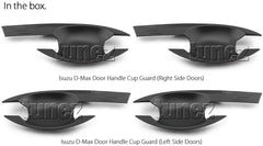 4x Door Handle Cup Guard Cover Matt Matte Black Isuzu D-Max RT50 RT85 4x Door Handle Cup Guard Cover Matt Matte Black Isuzu D-Max RT50 RT85