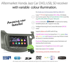 Car DVD Player For Honda Jazz 2008-2013 MP3 USB Radio Stereo CD Camera