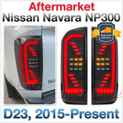 Animated Sequential LED Tail Lights For Navara NP300 D23 Rear Lamp Retro