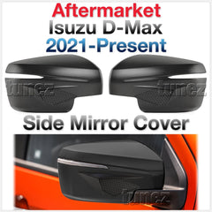 Matte Black Side Mirror Cover Guard Protector For Isuzu D-Max DMAX RG 2021 2022