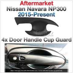 4x Door Handle Cup Guard Cover Matt Black For Nissan Navara NP300 D23 4x Door Handle Cup Guard Cover Matt Black For Nissan Navara NP300 D23