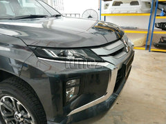 Matte Black Front Rear Tail Light Lamp Covers For Mitsubishi Triton MR 2019 2020 Matte Black Front Rear Tail Light Lamp Covers For Mitsubishi Triton MR 2019 2020