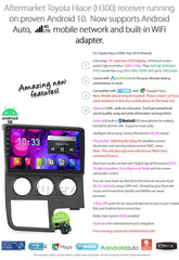 10" Android Car MP3 Player For Toyota HiAce H300 2020 2021 Stereo Radio GPS MP4