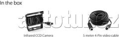 4-PIN Heavy Duty 12V 24V CCD IR Colour Reverse Reversing Camera + 5 Meter Cable 4-PIN Heavy Duty 12V 24V CCD IR Colour Reverse Reversing Camera + 5 Meter Cable