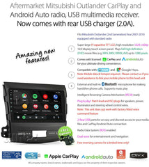 Apple CarPlay Android Auto For Mitsubishi Outlander 2006-2010 ZG ZH Radio Stereo