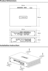 Nakamichi NDS6831A-II Car Stereo Digital Signal Processing Power Car Amplifier DSP 6 Channels High 2 Channels Low Level Input External Bluetooth Optical Nakamichi NDS6831A-II Car Stereo Digital Signal Processing Power Car Amplifier DSP 6 Channels High 2 Channels Low Level Input External Bluetooth Optical