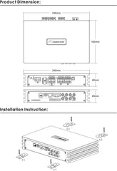 Nakamichi NDS6831A-II Car Stereo Digital Signal Processing Power Car Amplifier DSP 6 Channels High 2 Channels Low Level Input External Bluetooth Optical Nakamichi NDS6831A-II Car Stereo Digital Signal Processing Power Car Amplifier DSP 6 Channels High 2 Channels Low Level Input External Bluetooth Optical