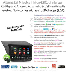 Apple CarPlay Android Auto For Mitsubishi Triton ML MN 2007-2013 Radio Stereo