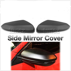 Matte Black Side Mirror Cover Guard Trim Compatible With Honda Civic FC FK TYPE R 2016-2020 RS VTi-LX VTi-L VTi-S VTi Car