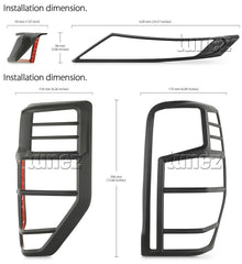 Matte Black Front Rear Tail Light Lamp Covers For Mitsubishi Triton MR 2019 2020 Matte Black Front Rear Tail Light Lamp Covers For Mitsubishi Triton MR 2019 2020