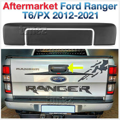 Black Tailgate Trim Trunk Cover Guard Tail Gate For Ford Ranger T6 PX 2011-2021