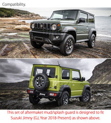 Full Set Front Rear Mud Flaps Splash Guard For Suzuki Jimny GJ 2018-2021 GLX Full Set Front Rear Mud Flaps Splash Guard For Suzuki Jimny GJ 2018-2021 GLX