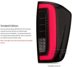 Tail Lights Rear Lamp LED Smoked For Nissan Navara NP300 D23 Series DX RX ST ST-X SL Visia Acenta Acenta+ N-Connecta Tekna Truck Pickup Full COB LED Replacement 2015 2016 2017 2018 2019 2020 Tail Lights Rear Lamp LED Smoked For Nissan Navara NP300 D23 Series DX RX ST ST-X SL Visia Acenta Acenta+ N-Connecta Tekna Truck Pickup Full COB LED Replacement 2015 2016 2017 2018 2019 2020