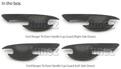 Matt Door Handle Cup Guard Cover For Ford Ranger T6 PX3 MK1 MK2 MK3 XL XLT Matt Door Handle Cup Guard Cover For Ford Ranger T6 PX3 MK1 MK2 MK3 XL XLT