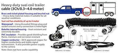 3-Channel 4 Meter Suzi Coil Trailer Cable 4PIN Connectors Truck Trailer Caravan