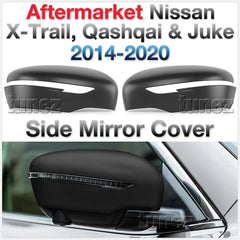 Matte Black Side Mirror Cover For Nissan X-Trail Qashqai Juke 2018 2019 2020 Matte Black Side Mirror Cover For Nissan X-Trail Qashqai Juke 2018 2019 2020