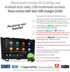 Apple CarPlay Android Auto For Honda CR-V CRV 2007-2011 Radio Stereo Head Unit