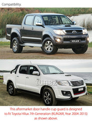 4x Door Handle Cup Guard Cover Matt Black For Toyota Hilux 2005-2015 KUN26 SR5 4x Door Handle Cup Guard Cover Matt Black For Toyota Hilux 2005-2015 KUN26 SR5