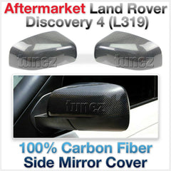 Black Carbon Fiber Side Mirror Cover Land Rover Discovery 4 L319 2009-2013 Car