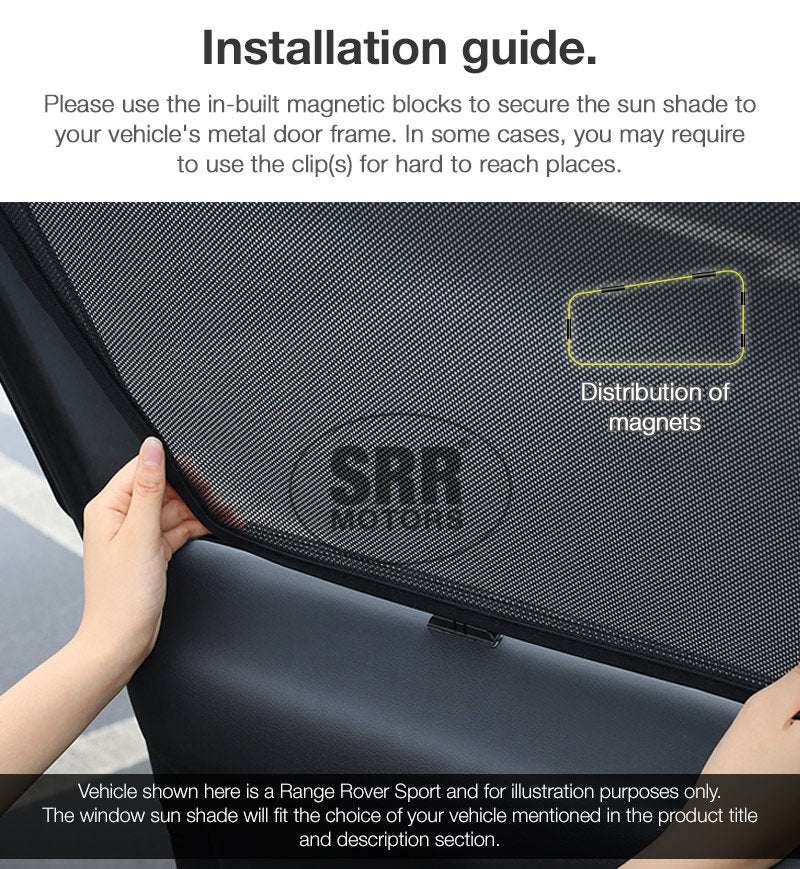 Custom Magnetic Sun Shade Rear Door Car Window For Nissan Navara NP300 2015-2021