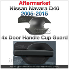 4x Door Handle Cup Guard Cover Matt Black For Nissan Navara D40 2005-2015