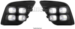 DRL Daytime Running Light Bezel Turn Signal for Toyota Hilux 8th Generation AN120 AN130 New Pair LED Fog Lamp 2-In-1 SR SR5 Workmate 2015-2018 DRL Daytime Running Light Bezel Turn Signal for Toyota Hilux 8th Generation AN120 AN130 New Pair LED Fog Lamp 2-In-1 SR SR5 Workmate 2015-2018