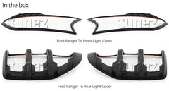 Matte Black Front Tail Rear Light Lamp Cover For Ford Ranger Raptor 2019 2020 Matte Black Front Tail Rear Light Lamp Cover For Ford Ranger Raptor 2019 2020