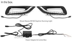 LED Daytime Running Light DRL For Nissan Navara NP300 D23 Fog Lamp Glossy Black LED Daytime Running Light DRL For Nissan Navara NP300 D23 Fog Lamp Glossy Black