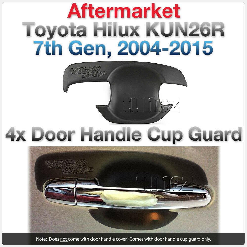 4x Door Handle Cup Guard Cover Matt Black For Toyota Hilux 2005-2015 KUN26 SR5 4x Door Handle Cup Guard Cover Matt Black For Toyota Hilux 2005-2015 KUN26 SR5
