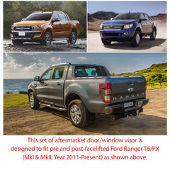 Window Door Visor Weathershield Weather Shield For Ford Ranger T6 PX MK1 MK2 Window Door Visor Weathershield Weather Shield For Ford Ranger T6 PX MK1 MK2